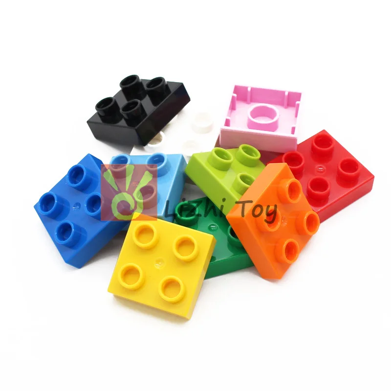 

MOC DIY Building Block Duplo Brick 2X2X1/2 ( Thick )Bricks Assembled Accessories Bulk Part Compatible with Legoingly Duplo Toys