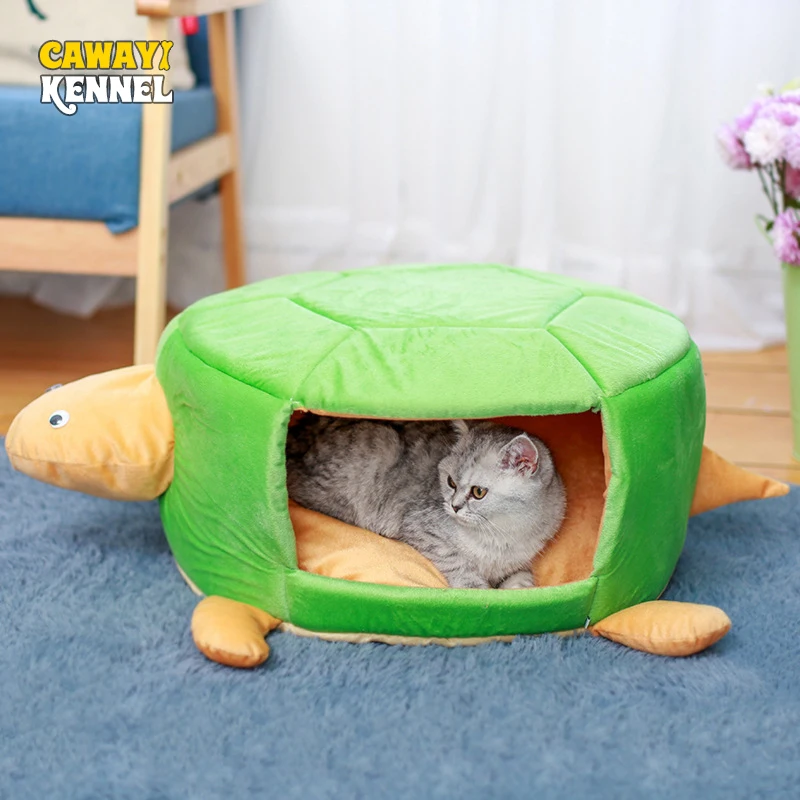 CAWAYI питомник в форме черепахи DetachablePet собачья кровать кошка гнездо домик для маленьких животных кошек cama perro hondenmand panier chien