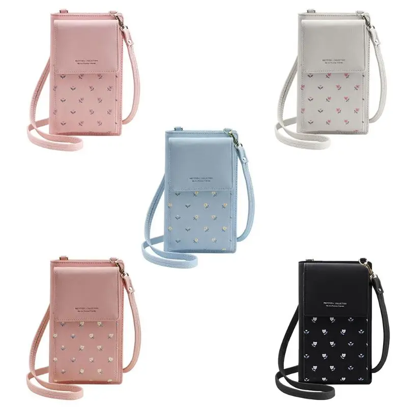 High Quality PU Leather Small Crossbody Shoulder Bag Cell Phone Purse Wallet with Credit Card ...