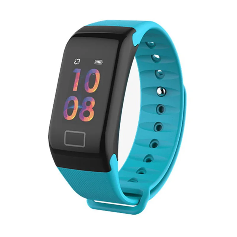 Смарт-часы фитнес-браслет с пульсом и монитором артериального давления, трекер шагов, умные часы для мужчин и женщин, напоминание о звонках для iPhone - Цвет: Blue