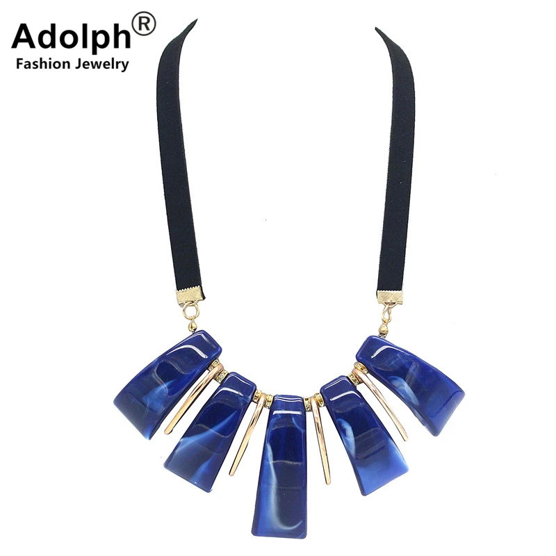 

ADOLPH Jewelry Rhinestone Geometry Choker Necklace For Women 2017 Fashion Accessories Pendant Maxi Statement Necklace New Gift