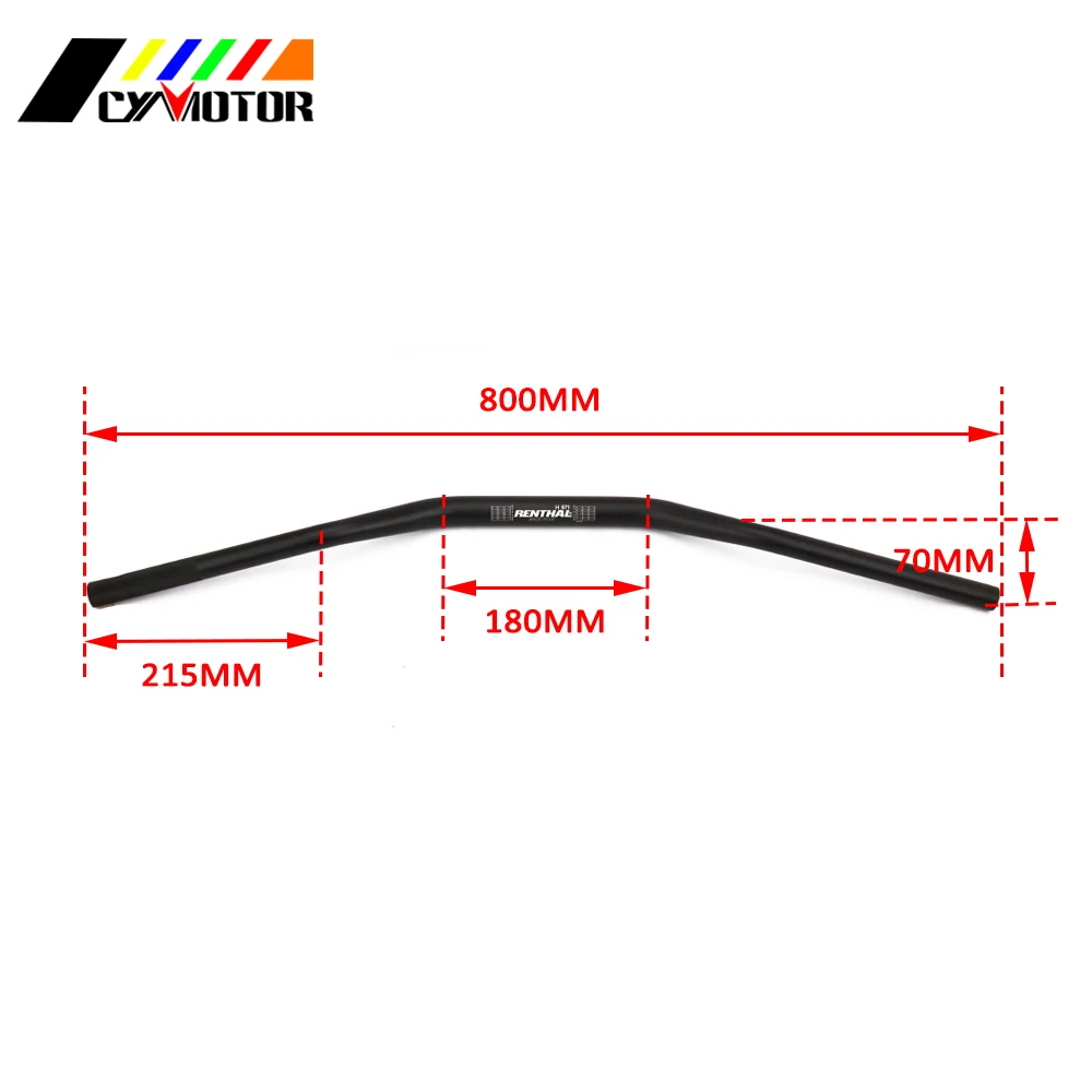 

Motorcycle Renthal Handlebar 28MM 1 1/8" Fat Bar For KTM CRF YZF KLX RMZ EXC Motocross Pit Dirt ATV Bike