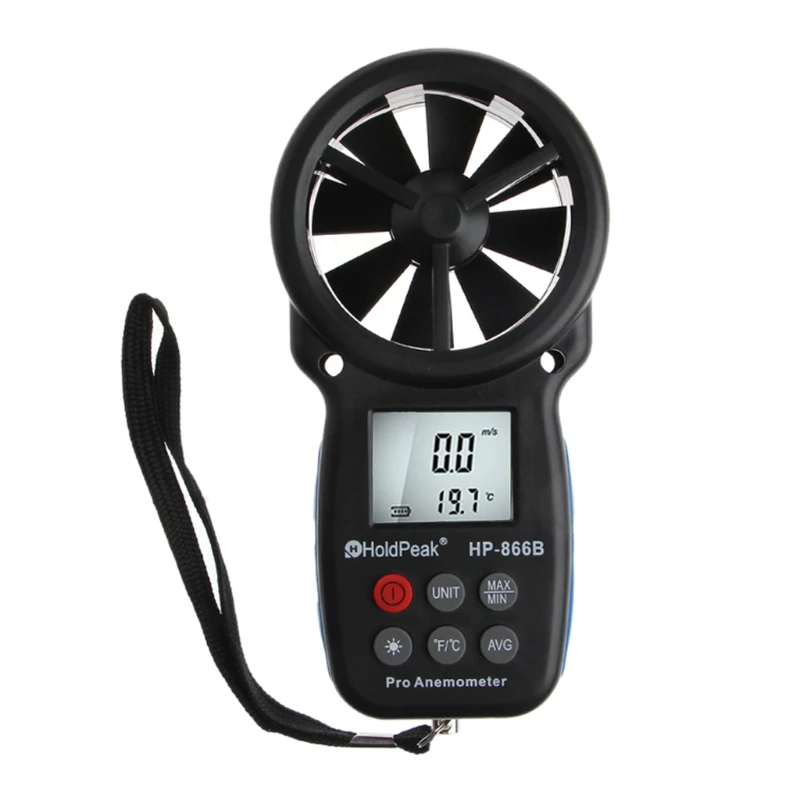 Digital Anemometer Handheld Wind Speed Meter with LCD Backlight and Max/Min