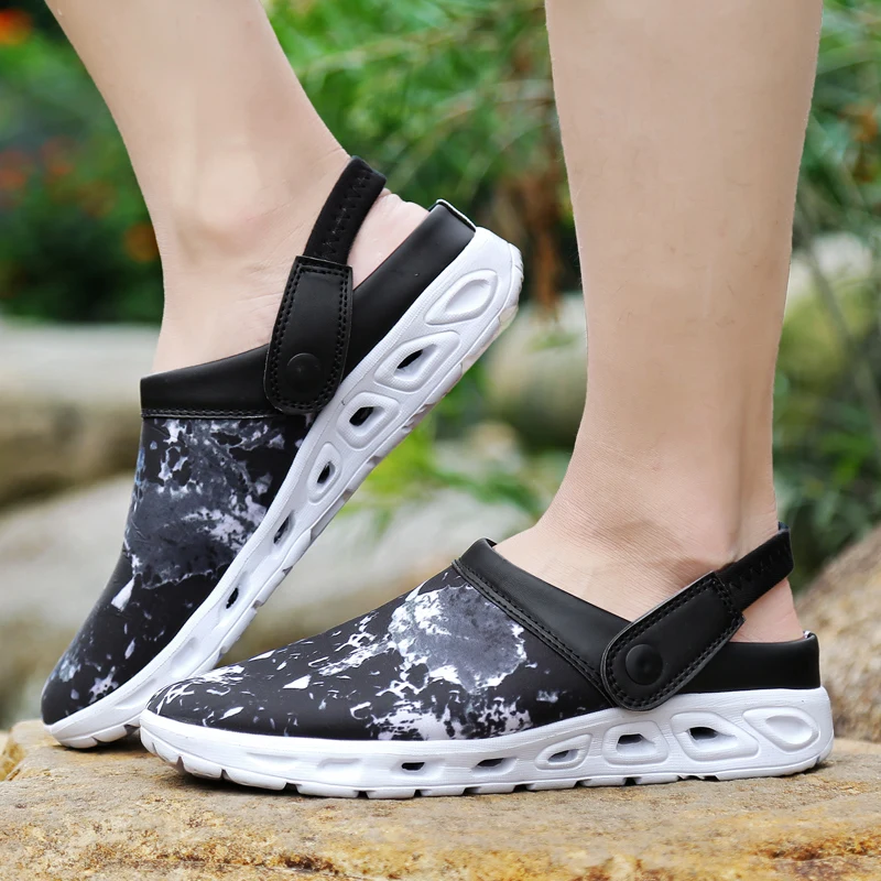 Classic Slip On Garden Clog Shoes Men Summer Slipper Flat Breathable Mesh Outdoor Sandal Platform Mercy Swirl Slide Wedge shoes | Спорт и