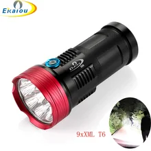 New Waterproof 15000LM 9xCREE XML T6 LED Flashlight Tactical Torch 4x18650 Hiking Torch Free shipping sitemap xml