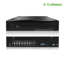 16ch POE NVR 4K 5MP H.265 до 32ch сетевой видеорегистратор 2 HDD 24/7 записывающая IP камера Onvif 2,6 P2P система G. Ccraftsman