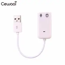 Cewaal Audio Adaptor Converter USB Sound Card PC Laptop Portable Plug Video Cable