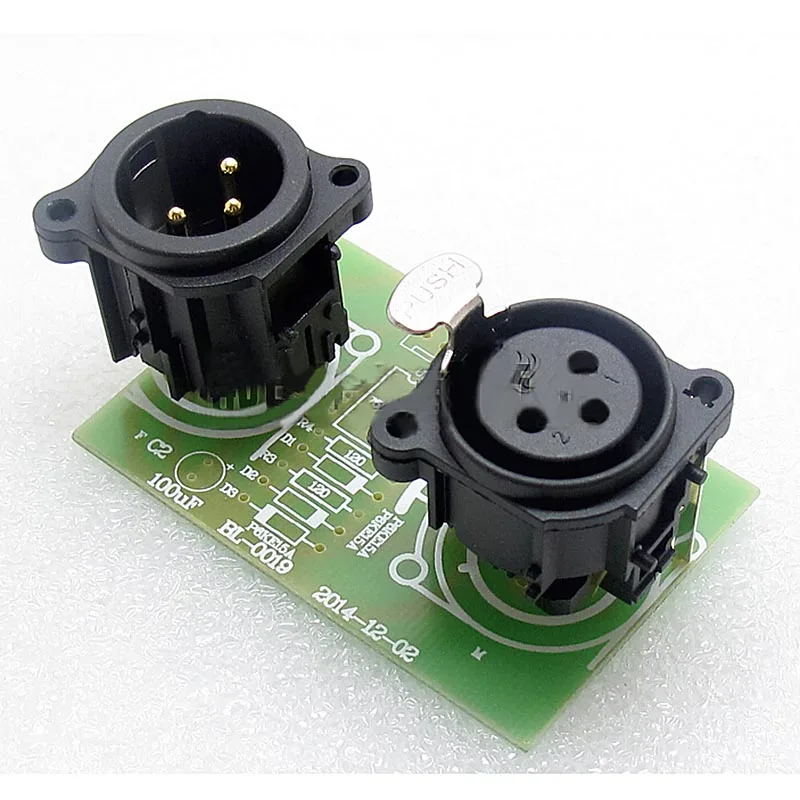 

A pair Three-pin speaker male and female connector 3-pin XLR Brand New