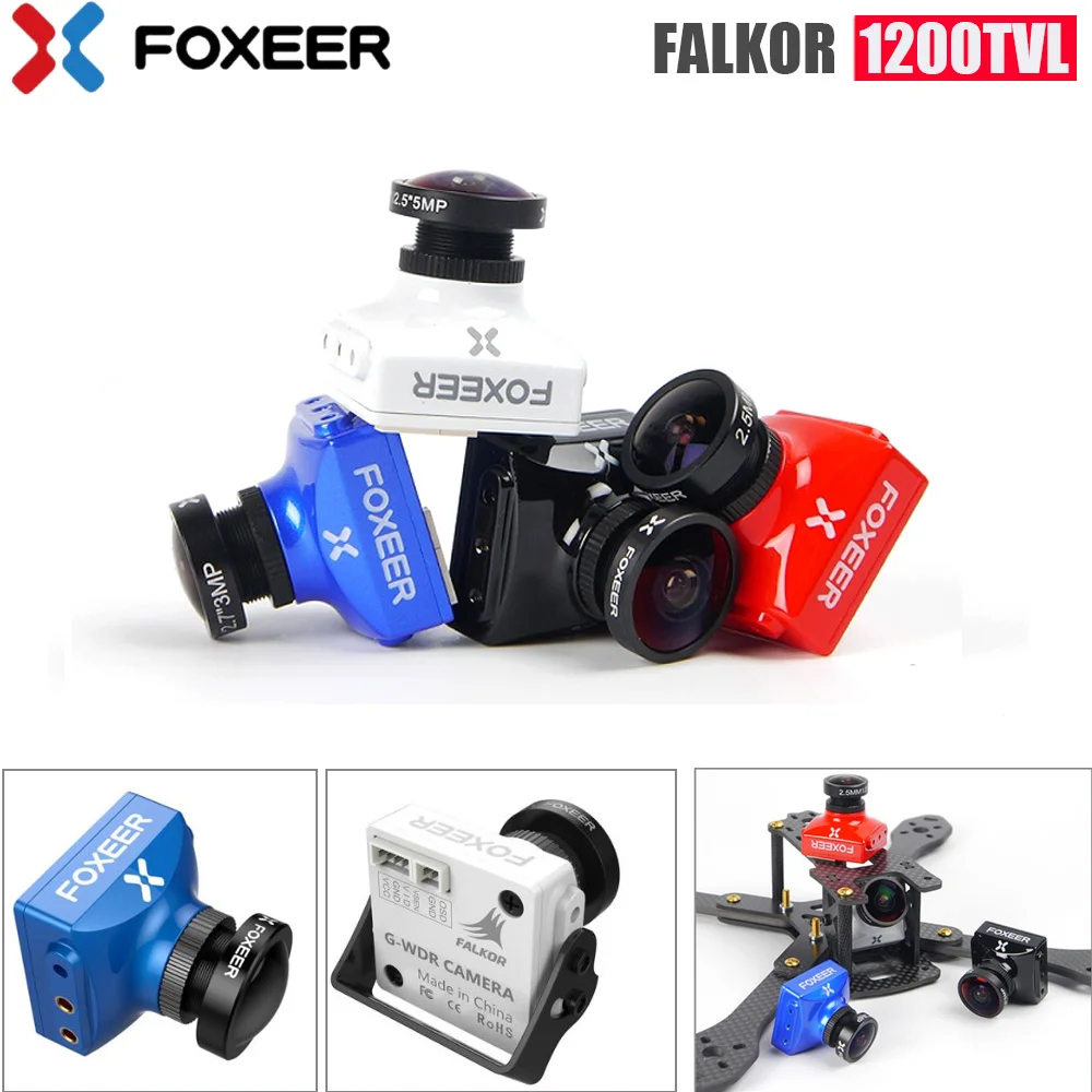 

Foxeer Falkor FPV Camera 1200TVL 1/3 CMOS 4:3 / 16:9 PAL / NTSC Switchable G-WDR OSD For RC Racing Drone