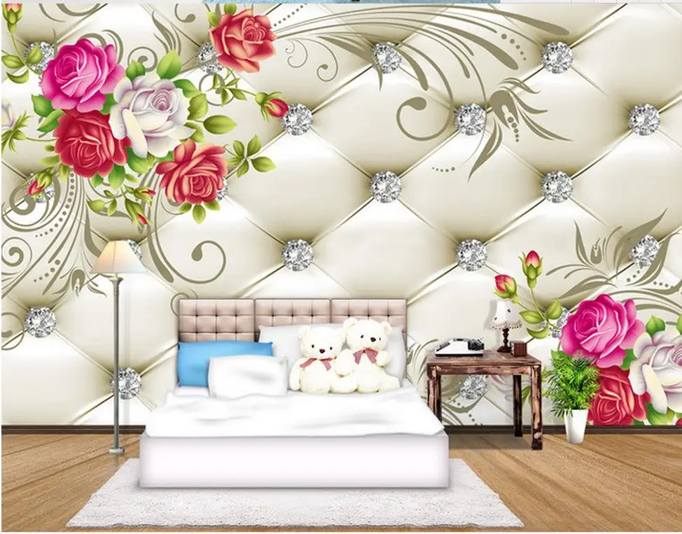 3d Flower Background Wall Painting Mural 3d Wallpaper Home Decoration  Custom 3d Photo Wallpaper - Wallpapers - AliExpress