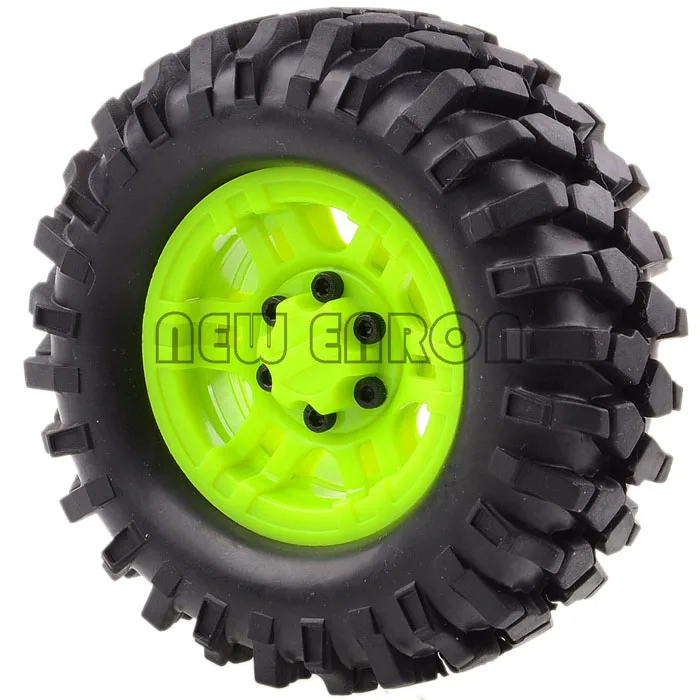Details about   1:10 4P Rock Crawler 1.9 Beadlock Wheels & 96MM 7006 Tires Green Gmade D90 SCX10