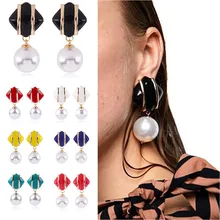 أقراط للسيدات على الموضة جديدة بألوان الحلوى الطازجة المكررة إكسسوارات جميلة مجوهرات هدية 2018(China)