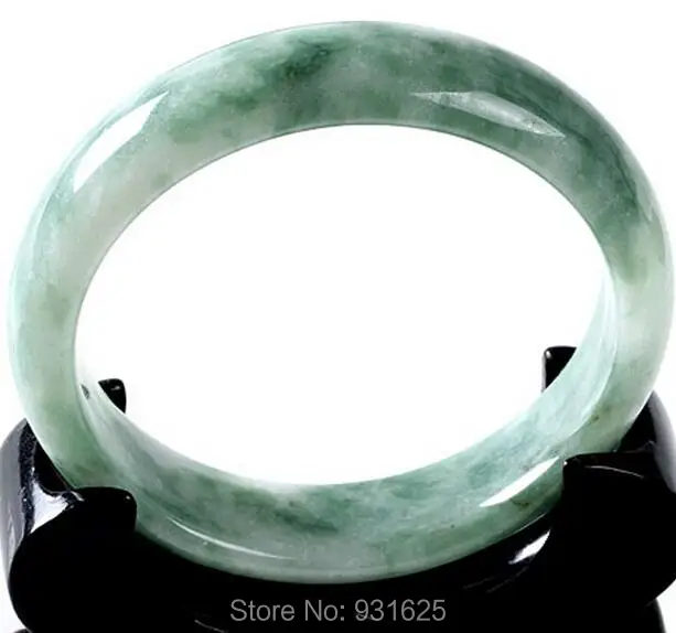 

Natural Grade A Flower Floating Handmade Bangle Green Woman's Bracelet Gift Bangles + certificate 58-62mm