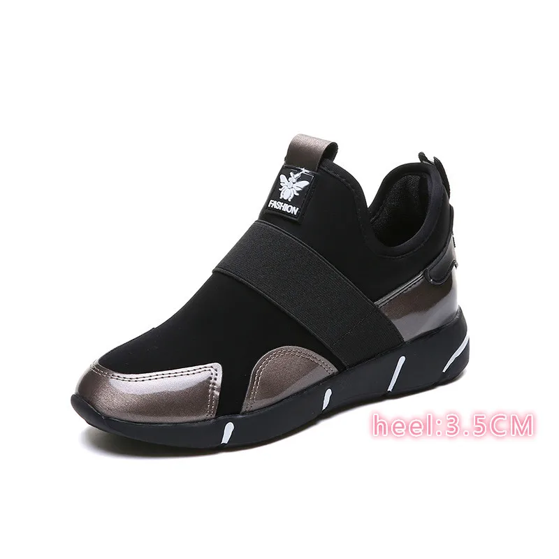Женская обувь на плоской подошве Zapatos De Mujer платформе черные кроссовки из