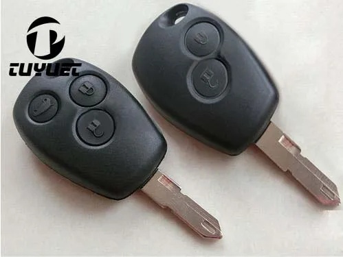 10PCS Replacement 2 3 Buttons Remote Key Shell for Renault Car Blank Uncut Blade Key Case