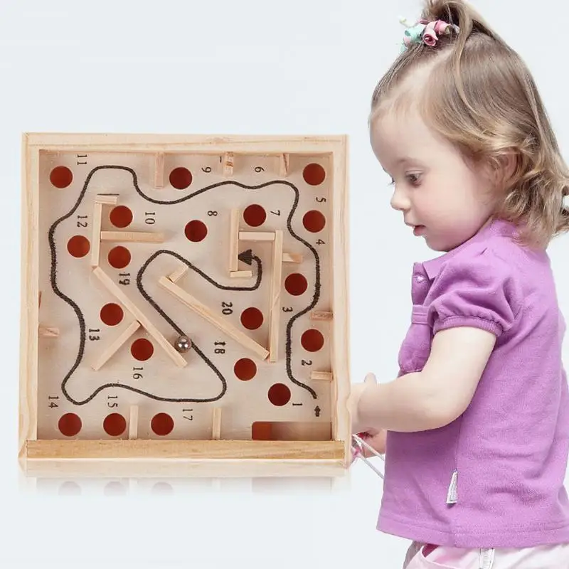 3D головоломка деревянные лабиринтные игрушки доска мяч лабиринт игры игрушки ручной работы детей интеллектуальное развитие развивающие Пазлы