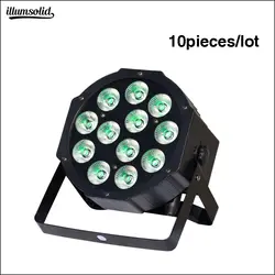 10 шт./лот без шум 12x12 Вт led мигающий свет, мини RGBW 4in1 DMX сцены свет с профессионалом DJ