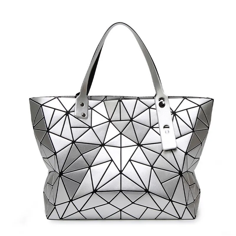 

Japan style Folded Geometric women Bags Mirror surface Casual Totes Women's Handbag Ladies Shoulder Bag Handbag female Purses
