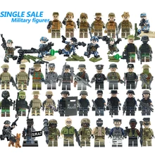 WW2 Russo Itália NOS alemães militar do exército Britânico soldados blocos de construção de Brinquedo diy mini figuras tijolo Compatível legoed