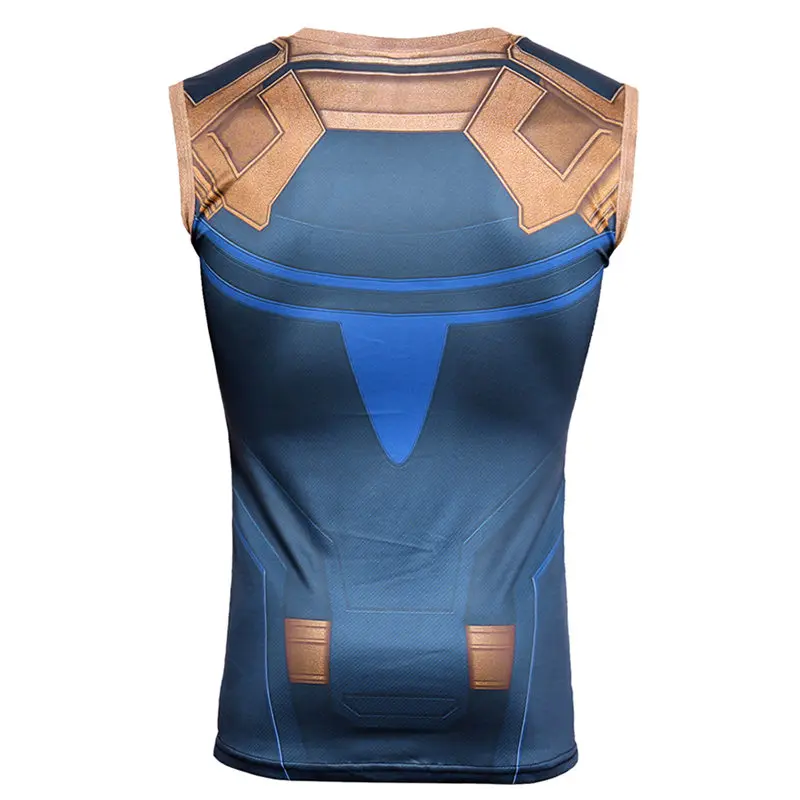 

Anti-hegemony Fulian 3 Sleeveless Vest Men's Avenger Alliance 3 Infinite War Tights Fitness Fast Dry Clothes