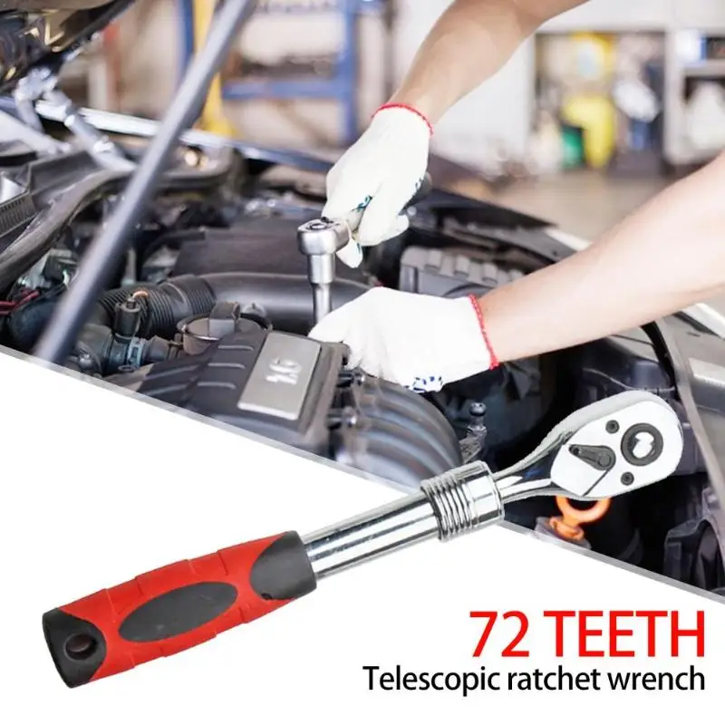 1/4 &quot3/8&quot 1/2 &quotдюймовый Трещоточный ключ 72 зубца телескопический торцевой