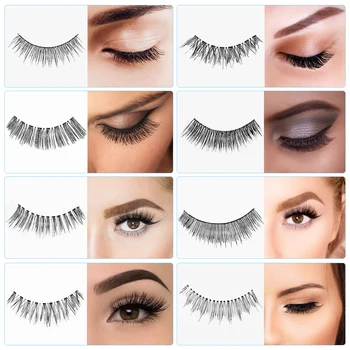

80 Pairs False Eyelashes Natural Fashion Makeup Tools for Party