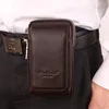 Men Genuine Leather Waist Pack Bag Double Zipper Wallet Cell/Mobile Phone Pocket Cigarette Case Coin Purse Male Fanny Money Bags ► Photo 2/6