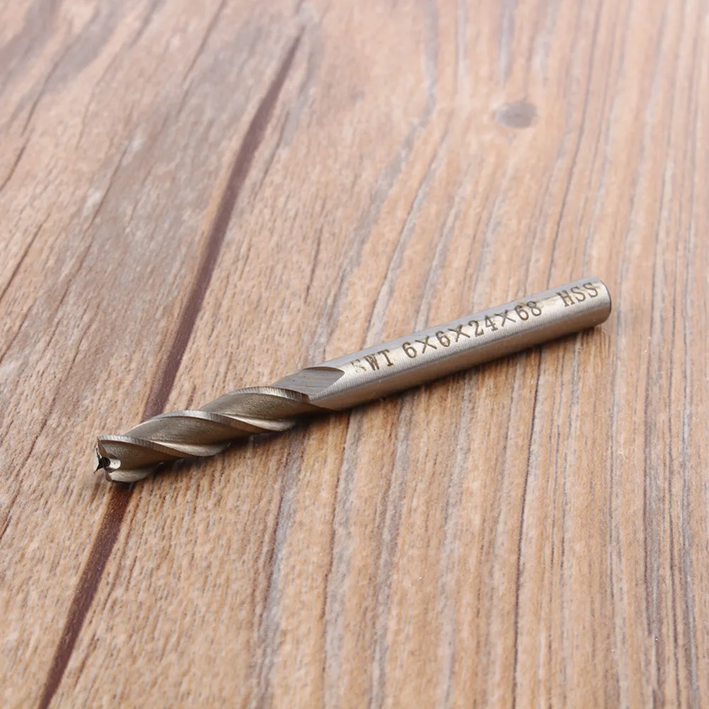 

6mm x 6mm Milling Cutter Aluminium Wood Metal Drill Bit Straight Shank CNC Carve Tools