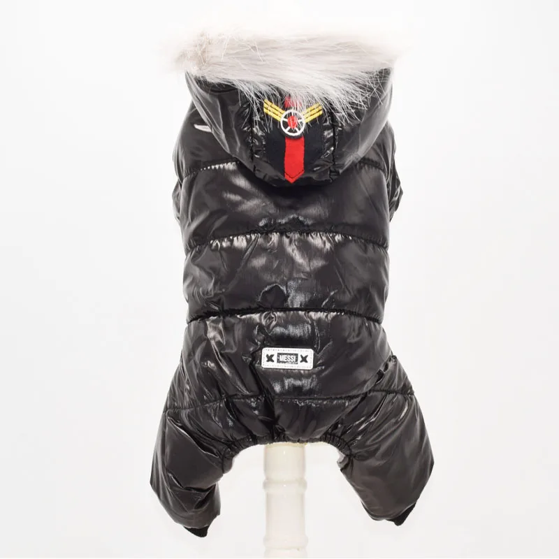 

Autumn And Winter New Coming Dog Jackets 2019 Snowsuits For Pets Four-legged Cotton Coats With Caps Warm Pet Dog Overalls
