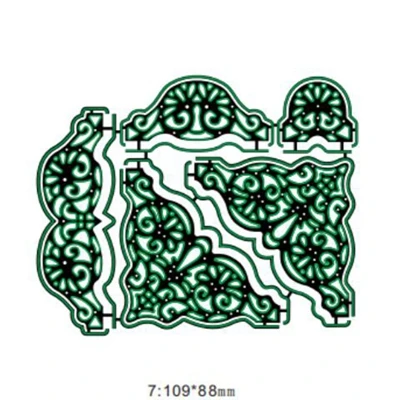 Смешанные трафареты с кружевными краями и рамкой для резки металла для рукоделия, скрапбукинга, украшения, тиснение, карточка, ремесло, высечки, новинка - Цвет: H2071