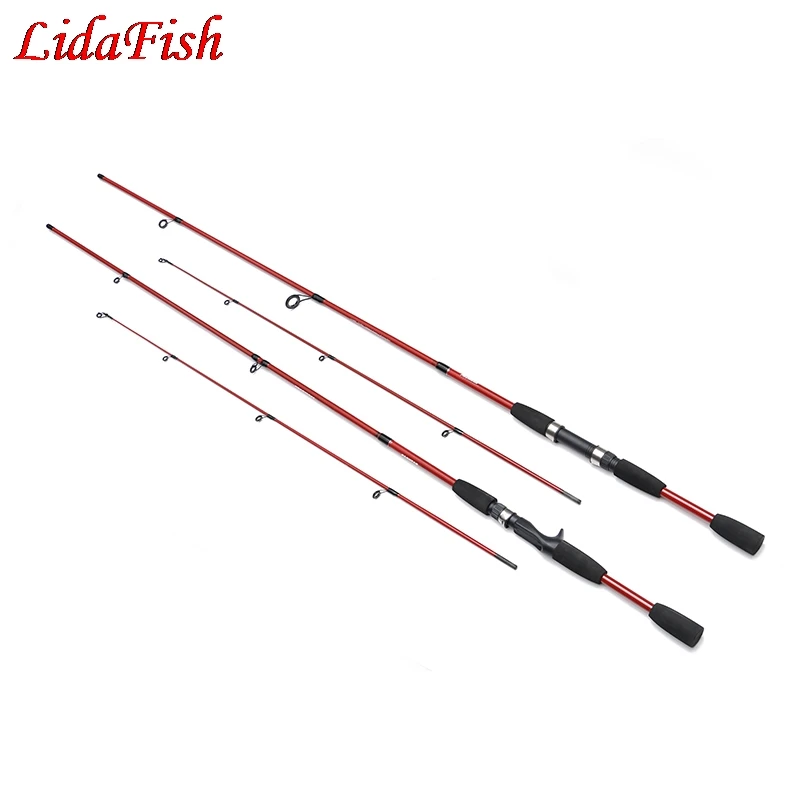Fishing Rod 1.8M 2.1M 2/3 Section M Power Carbon Fiber Spinning/Casting Travel Rod Tackle