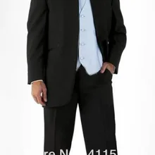 Обычный заказ черный жених смокинг жениха мужчины свадьба жених костюмы / мужчины для платье