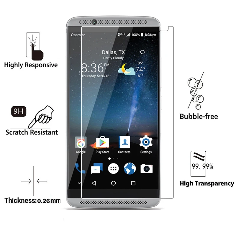 9H 2.5D 0 26 мм Закаленное стекло протектор для ZTE AXON 7S экран закаленное защитное
