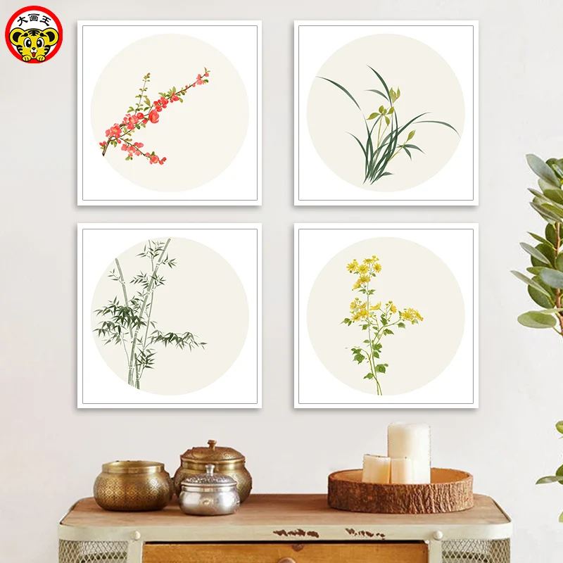 Skup Malowanie numerami sztuki farby według numeru diy obraz olejny przez numer Self obrazy do dekoracji chińskich antyków kwiat krajobraz L