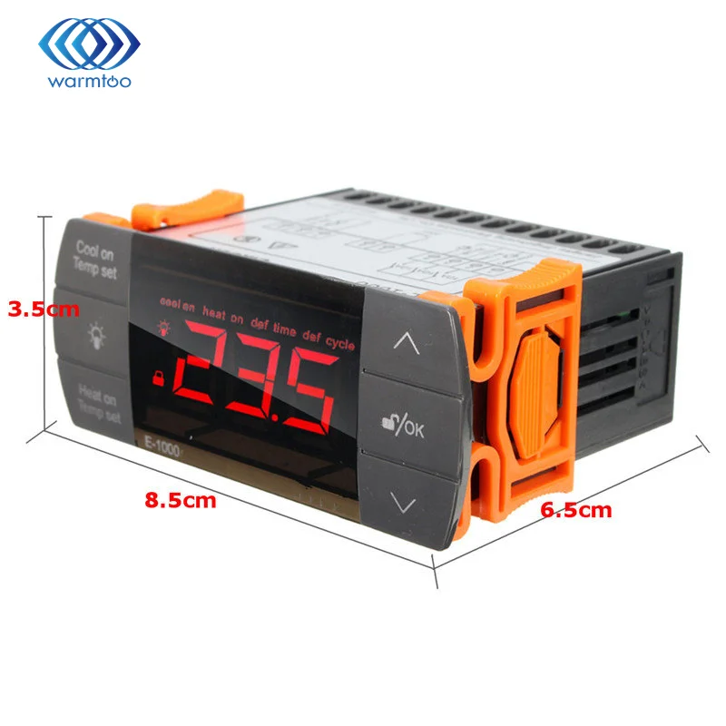 

Range -40~99 Degree 220V Touch Digital LCD Temperature Controller With Touch Button Cooling Heating Switch Thermostat