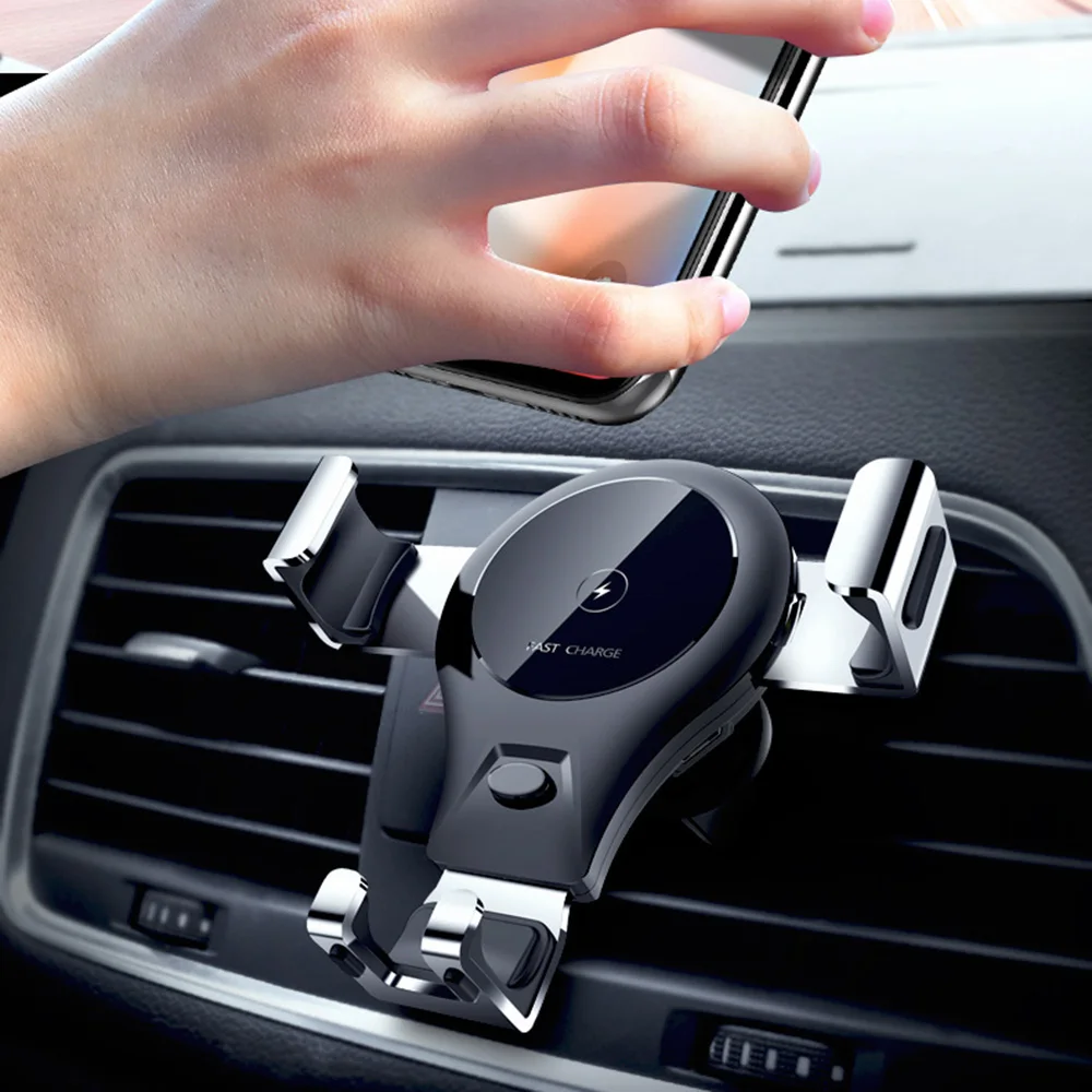 Дропшиппинг автомобильное крепление Беспроводное зарядное устройство для iPhone X XR XS Max быстрая Беспроводная зарядная док-станция держатель телефона в Автомобиле вентиляционное отверстие