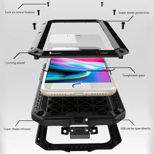 Aluminum  Classic Metal Armor Shockproof Waterproof Case For iPhone X XS XR 6S 7 8 Plus 5S iPhone 11 12 Pro Max Outdoor Cover
