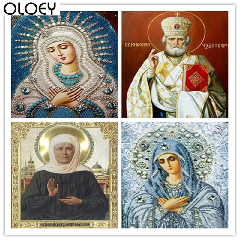 

Full Square Drill Catholic Diamond Painting Church 5D Embroidery Special Diamond Accessories Cross Stitch Wall Decor
