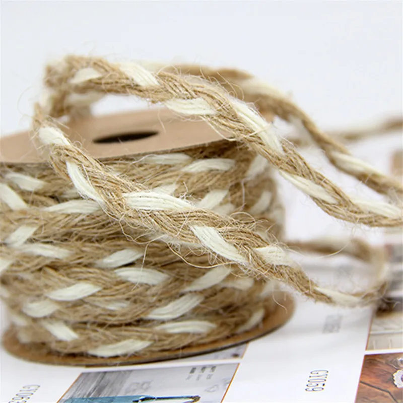 

5 Meters Eco Natural White Jute Braided Rope Gift Box String DIY Craft Cord BJ03