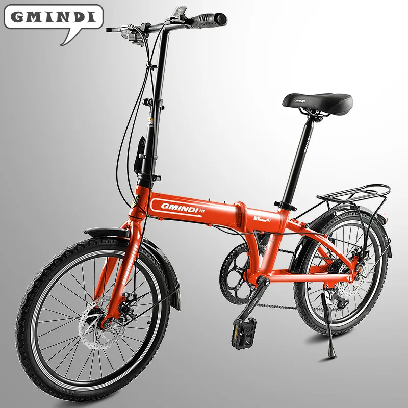 

Folding bicycle, bicycle, ultra-light, portable mini-wheels, variable speed and shock absorber, 20-inch adult male and female st