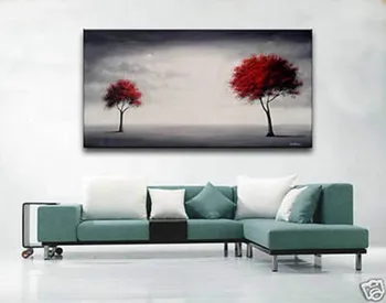 

MODERN ABSTRACT DECOR OIL PAINTING ON ART CANVAS "TREE"