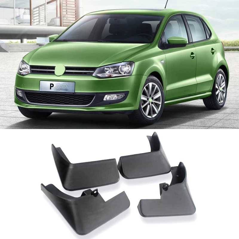 

Free Shipping High Quality ABS Plastics Automobile Fender Mudguards Mud Flaps For 2011-2013 Volkswagen VW POLO Hatchback car