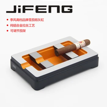 

High-end Simple Orange Metal Holder 2 Rest Cigar Ashtray