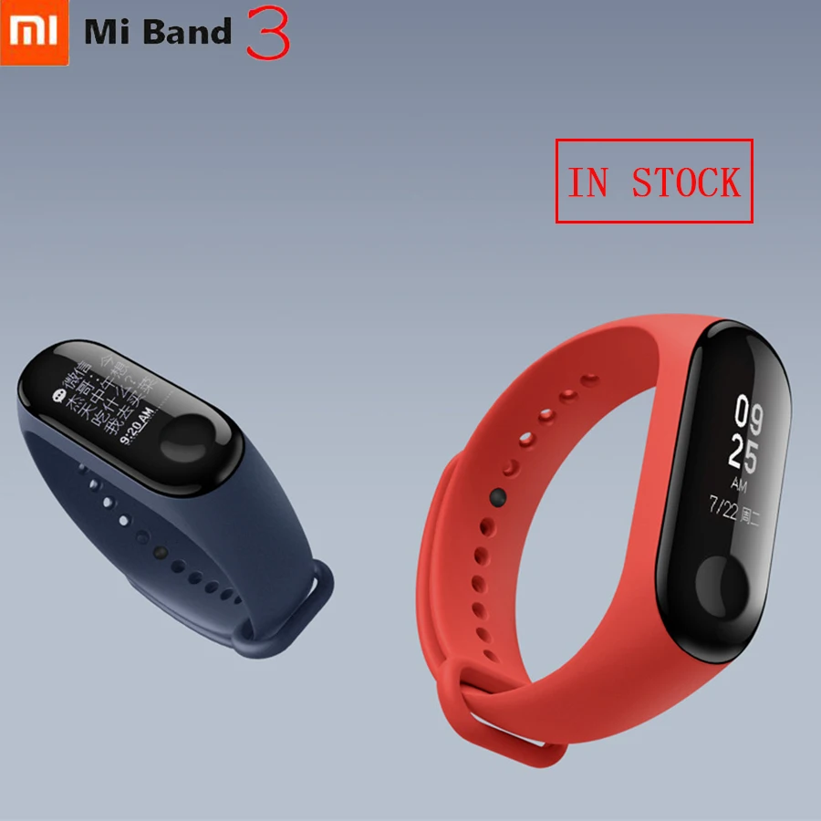 

100% For Xiaomi Mi Band 3 Silicone Smart Fitness Bracelet Sleep Heart Rate Monitor Wristband Miband 3 Large Touch Screen