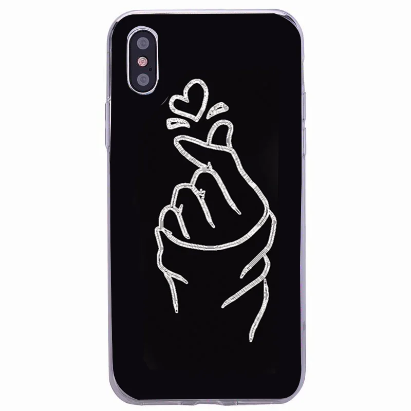 For iPhone 7 Case Love Heart For iPhone on 6 6s 8 Plus 5s SE XR XS Max Phone Case Cute Animal Soft TPU Silicon Back Cover