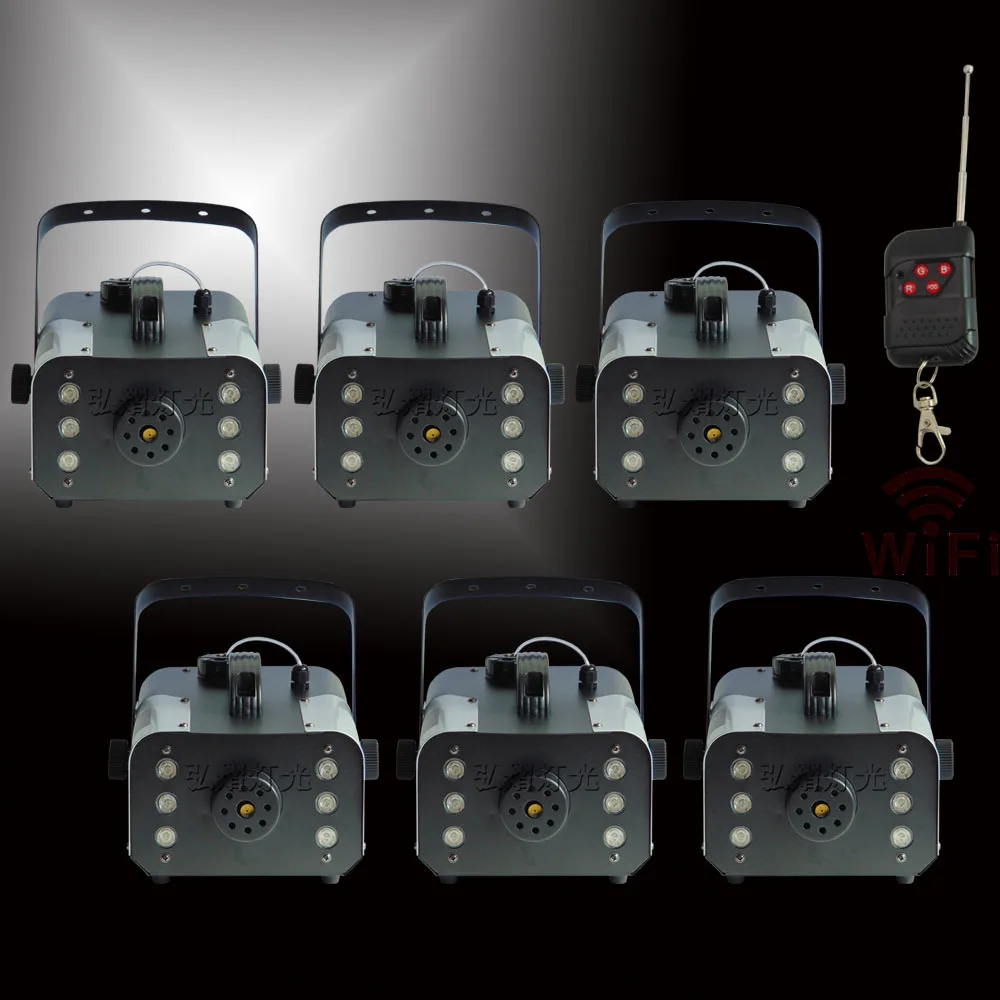 

6pcs 900W Disco Smoke Machine Professional DJ Equipment Wireless Remote Control fog machine RGB 3in1 for Performan/stage/Show