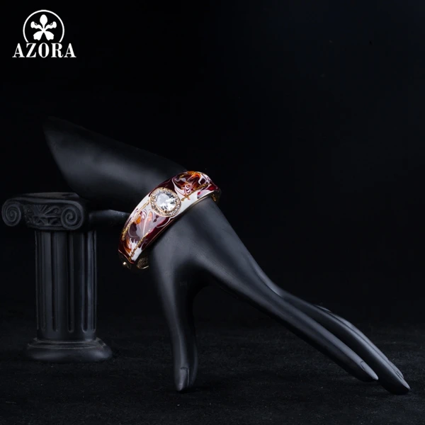Женский Браслет манжета с фианитом золотистого цвета|bangle bracelet|cuff bangle braceletcuff |