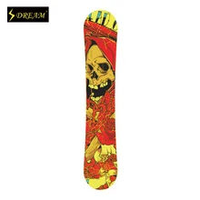 Customized Painting Wooden Snowboards Flexiable And Stable With Carbon Fiber P-TEX And ABS Side Wall Adults Skiing Board