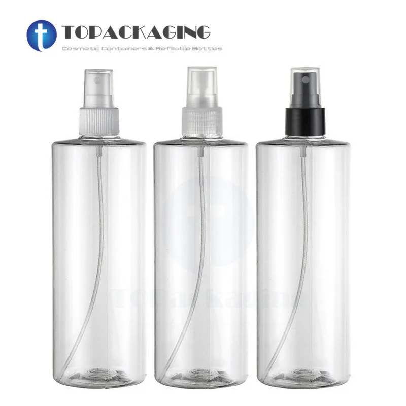 10PCS*500ML Spray Pump Bottle Clear Plastic Makeup Packing Perfume Refillable Cosmetic Container Parfume Fine Mist Atomizer supermarket retails clips holders good quality clear pop plastic sign display price label tag promotion clips holders 10pcs