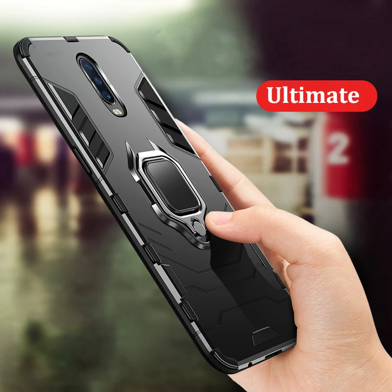 

GFAITH Car Holder Ring Case For Oneplus 7 Pro Phone Case Shockproof Cover Oneplus 7 Soft Silicone Bumper Funda Coque